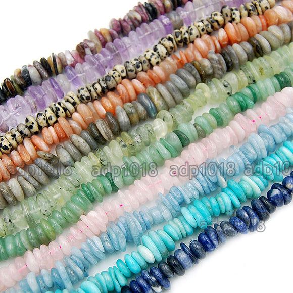 Natural Gemstone Nugget Freeform 4x8-10x13mm Spacer Loose Beads on a 15.5