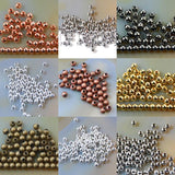 Smooth Round Solid Metal Copper Connector Spacer Charm Beads