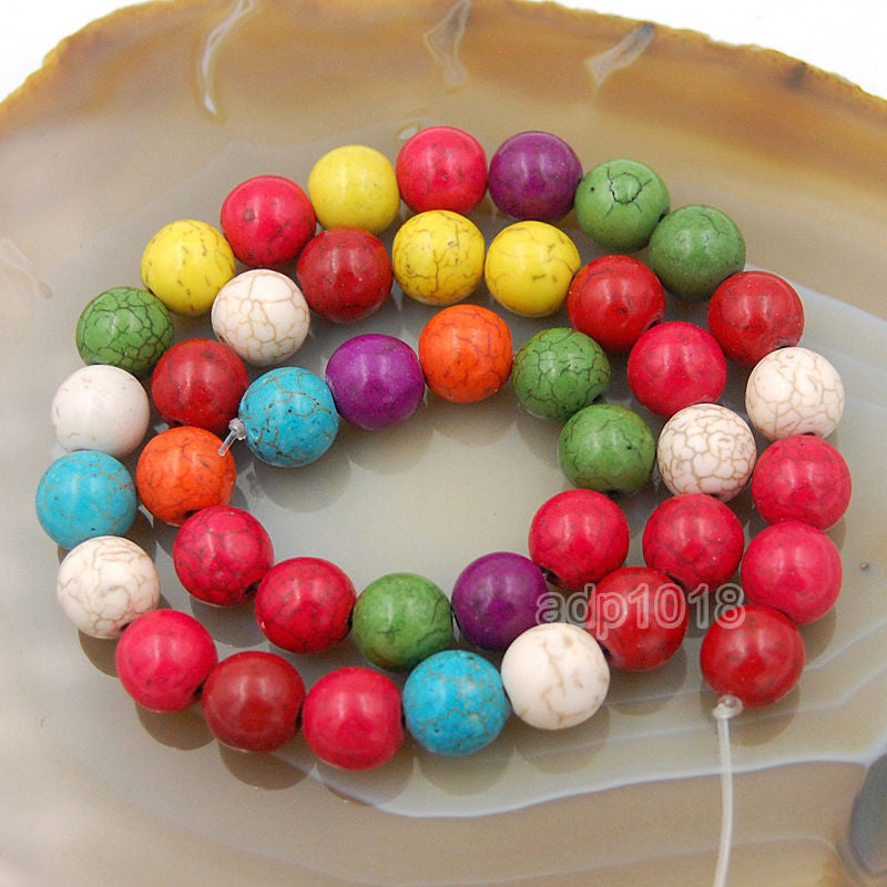 Perles En Howlite Teintée Multicolore - Forme Crâne, 18x17 Mm