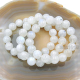 Natural Moonstone Gemstone Beads Stretch Bracelet Healing Reiki