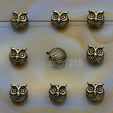 Owl Solid Metal Finding Connector Spacer Charm Beads 10 Pcs