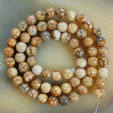 Natural Picture Jasper Gemstone Round Loose Beads on a 15.5" Strand