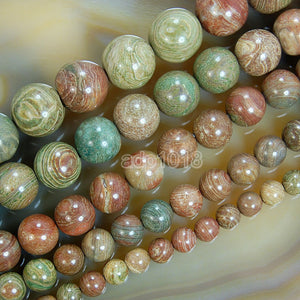 Natural Rainbow Jasper Gemstone Round Loose Beads on a 15.5" Strand