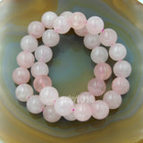Natural Rose Quartz Gemstone Beads Stretch Bracelet Healing Reiki