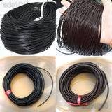 Round Genuine Leather Cord Cowhide Stringing Material 100 Meters