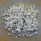 Bottom Clamp Bead End Tips With Open Loop for Hiding Knots & Crimp Metal Finding Jewelry Making 200 Pcs