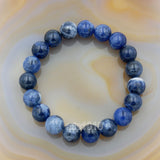 Natural Sodalite Gemstone Beads Stretch Bracelet Healing Reiki