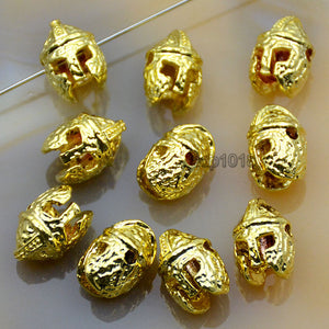 Animal Head Sparta Solid Metal Finding Connector Spacer Charm Beads 10 Pcs