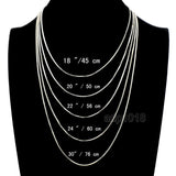 Sterling Silver 925 Italy Box Chain Necklace For Jewelry Making