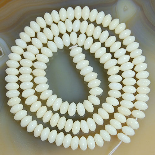 3x5mm Coral Rondelle Gemstone Beads 16
