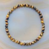 Natural Yellow Tiger's Eye Gemstone Beads Stretch Bracelet Healing Reiki