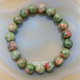 Natural Unakite Jasper Gemstone Beads Stretch Bracelet Healing Reiki