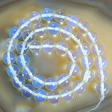 White Opalite Gemstone Round Loose Beads on a 15.5" Strand