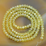 Top Quality Czech Crystal Faceted Rondelle Beads on a 15" Strand 3x4mm