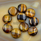 Natural Gemstones 20mm Coin Round Beads 10pcs