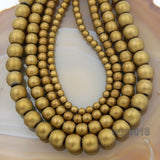 Matte Natural Metallic Hematite Gemstone Round Loose Beads on a 15.5" Strand