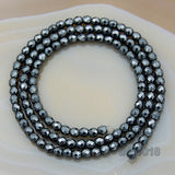 Natural Faceted Hematite Gemstone Round Spacer Beads 16" 3mm 4mm 6mm 8mm 10mm