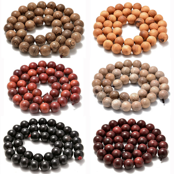 6mm 8mm 10mm Natural Wood Beads Round Polygons Spacer 15