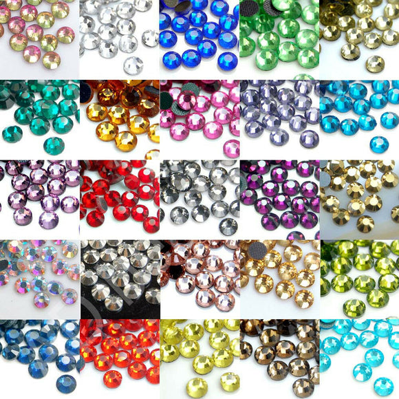1440pcs DMC Iron On Hotfix Crystal Rhinestones Many Colors SS6, SS10, SS16, SS20