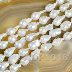 Natural White Freshwater Pearl Baroque Nugget Beads 16” Jewelry Making